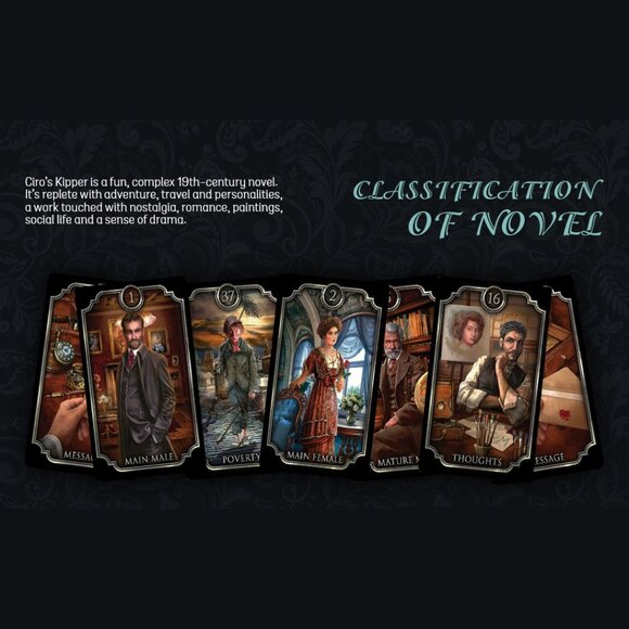 Fin De Siecle Kipper Fortune Telling Deck (39 silver gilt-edged cards) - Picture 7 of 10